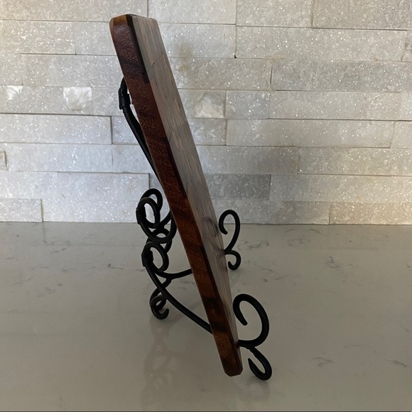 🖤Art Deco Marquetry Inlaid Wood Board Tropical Toucan Bird and Flowers - Picture 5 of 7